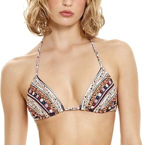 Agua Bendita Lolita Agula Swim Triangle Bikini Top Size L Multicolor - Picture 1 of 2